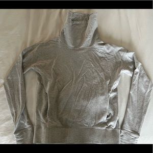 Light gray lulu lemon cow neck hoodie